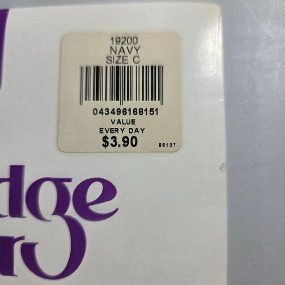 Strawbridge & Clothier Ultra Sheer Control Top Pantyhose Sandalfoot Navy Size C - Picture 3 of 4